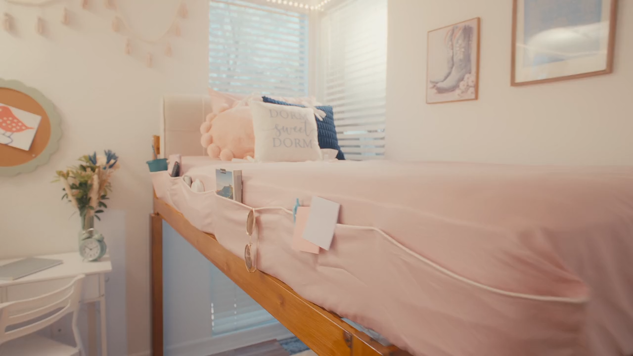 How Your Bed Becomes Your Desk, Couch, and Storage in a Dorm
