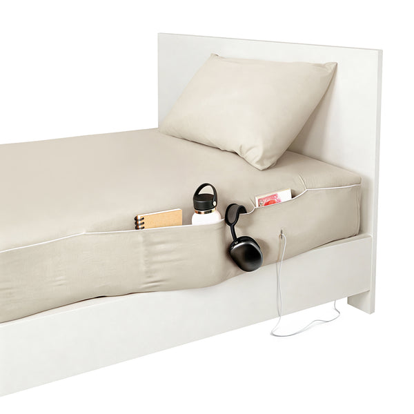 Nest & Nooks Twin XL  Fitted Dorm Sheet with Full Length Side Storage