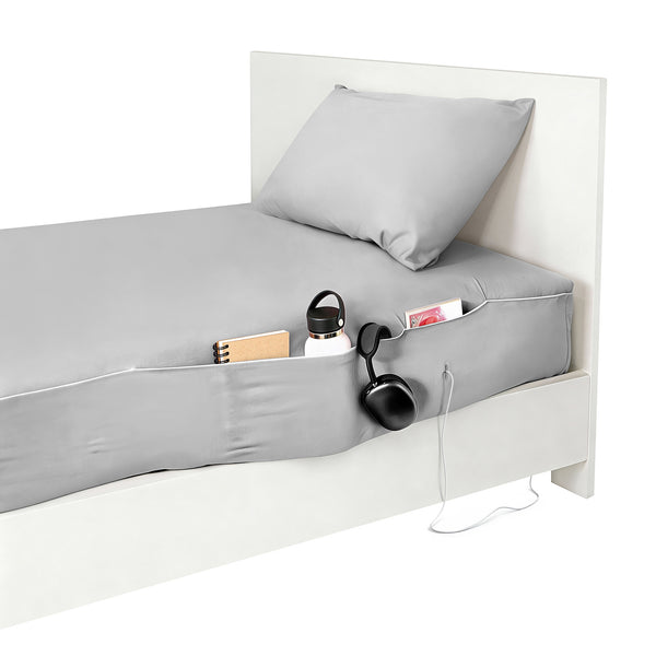 Nest & Nooks Twin XL  Fitted Dorm Sheet with Full Length Side Storage