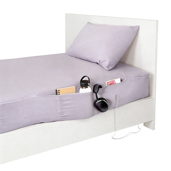 Nest & Nooks Twin XL  Fitted Dorm Sheet with Full Length Side Storage