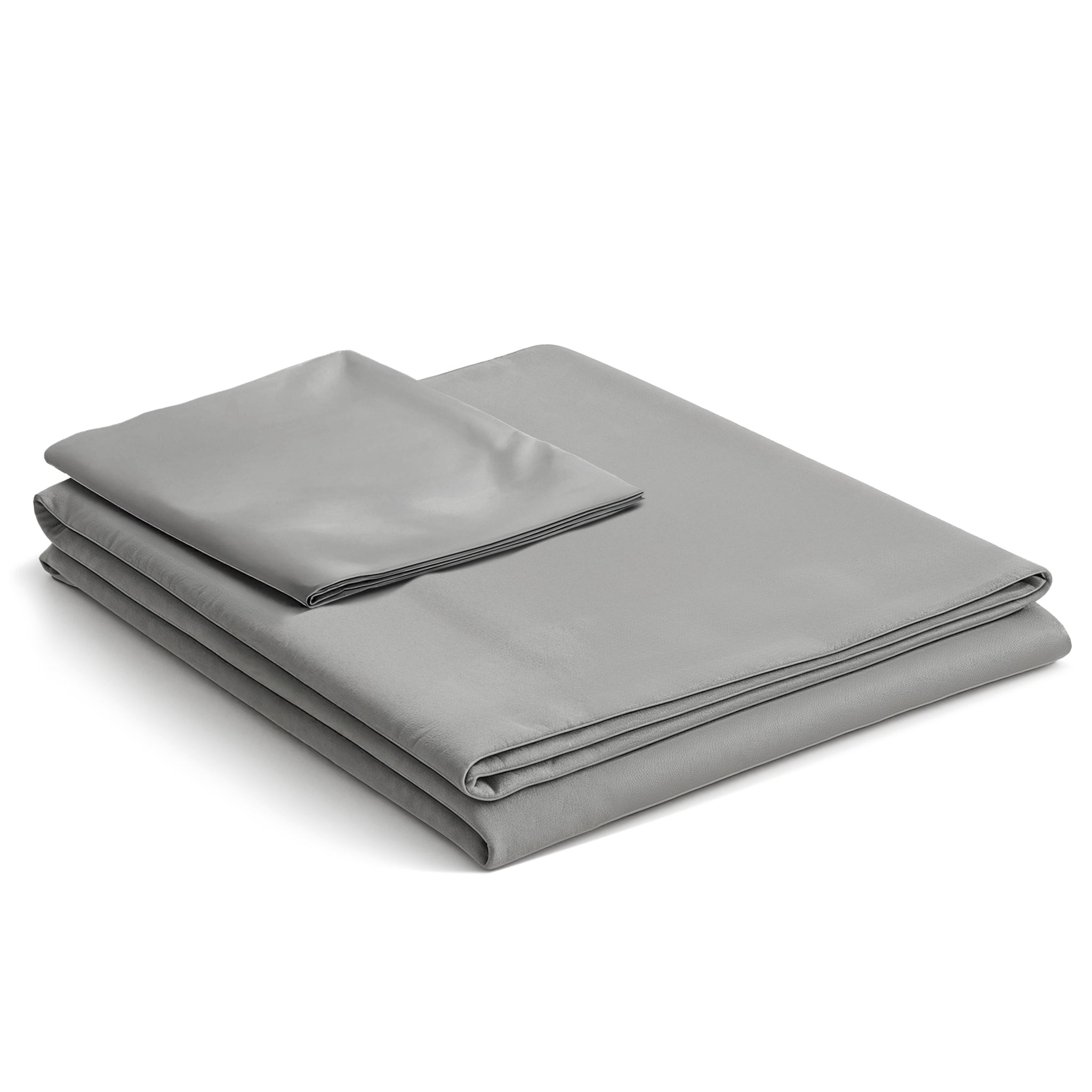 Duvet Cover + Pillowcase in Light Gray